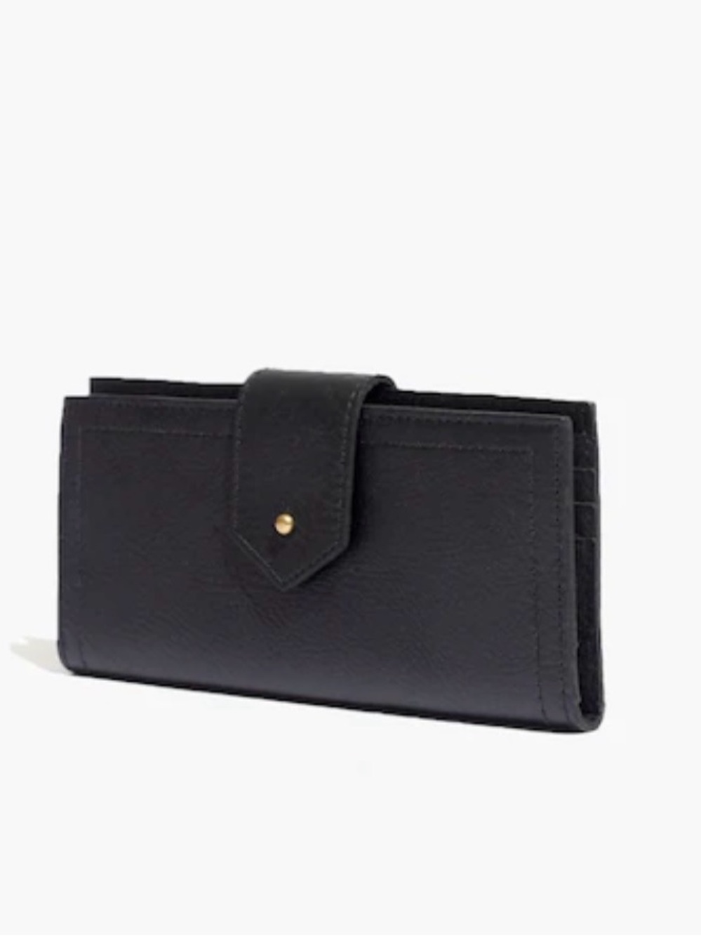 Madewell The Post Wallet - Black Leather NWT